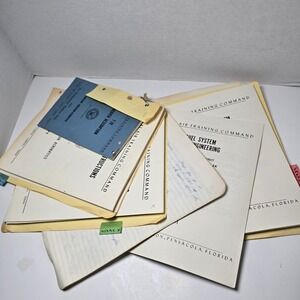 Vintage 1970s Naval Air Academy T-28 Training Lot/11 Booklets w/ Notes Pilot Tra